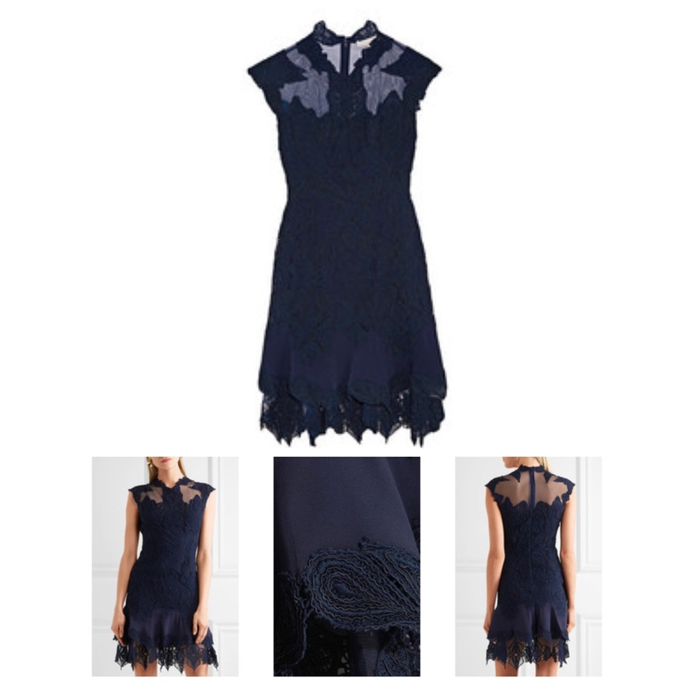 Jonathan Simkhai Jersey and‎ tulle-trimmed corded lace mini dress - Picture 9 of 16
